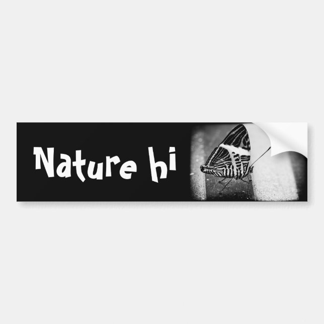 butterfly crossing bumper sticker (Front)