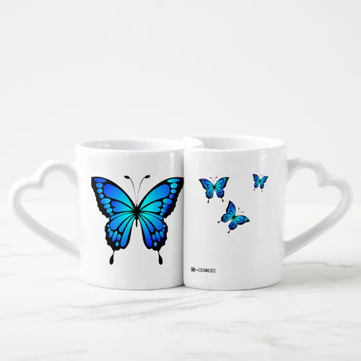 RHS Queens Butterflies and Bloom Larch Set of 4 Mug Cup in Presentation Box 8.45 fl oz 