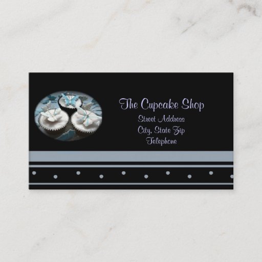 Customizable Butterfly Cupcake Business Cards