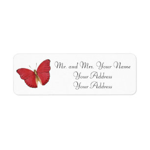 Butterfly Custom Address Labels
