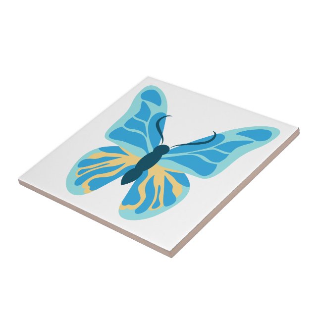 Butterfly Custom Color Graphic Ceramic Tile (Side)