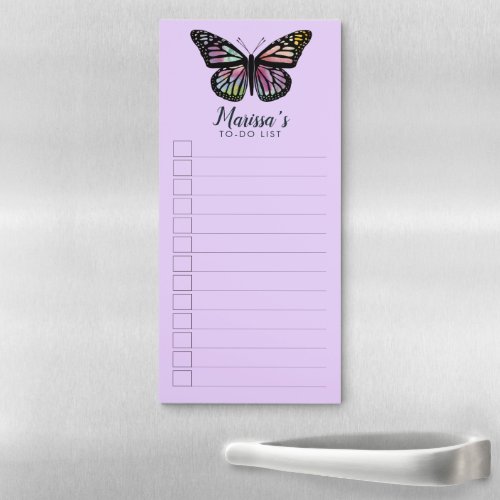 Butterfly Custom Grocery Shopping To_Do Checklist Magnetic Notepad