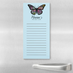 Butterfly Custom Grocery Shopping To-DO List Magnetic Notepad