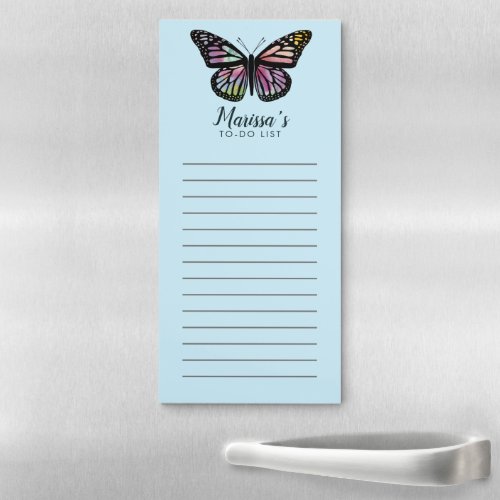 Butterfly Custom Grocery Shopping To_DO List Magnetic Notepad