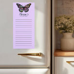 Butterfly Custom Grocery Shopping To-DO List Magnetic Notepad<br><div class="desc">Make your shopping lists in style with this customizable grocery shopping or to-do list notepad. Change the text to suit your needs. Keep or delete the lines too. Check my shop for more!</div>