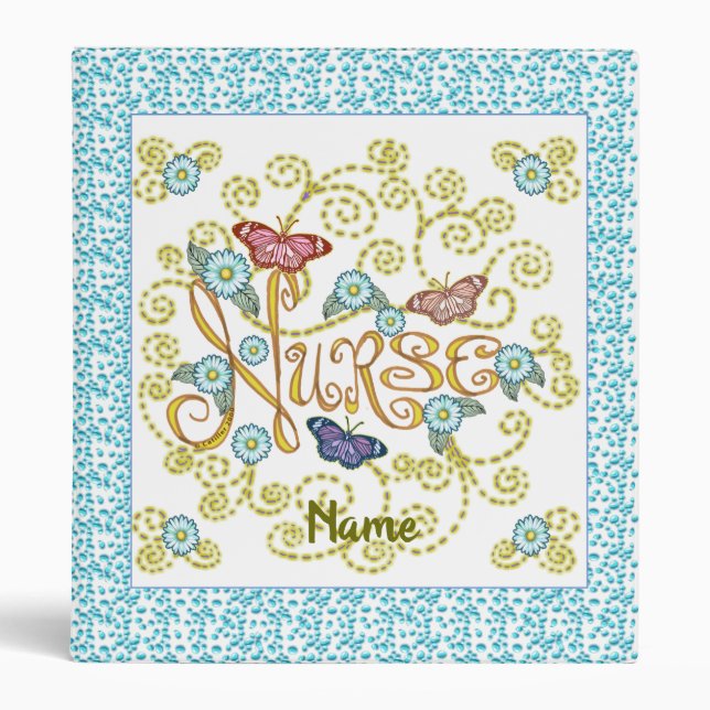 Butterfly custom Nurse binder  (Front)