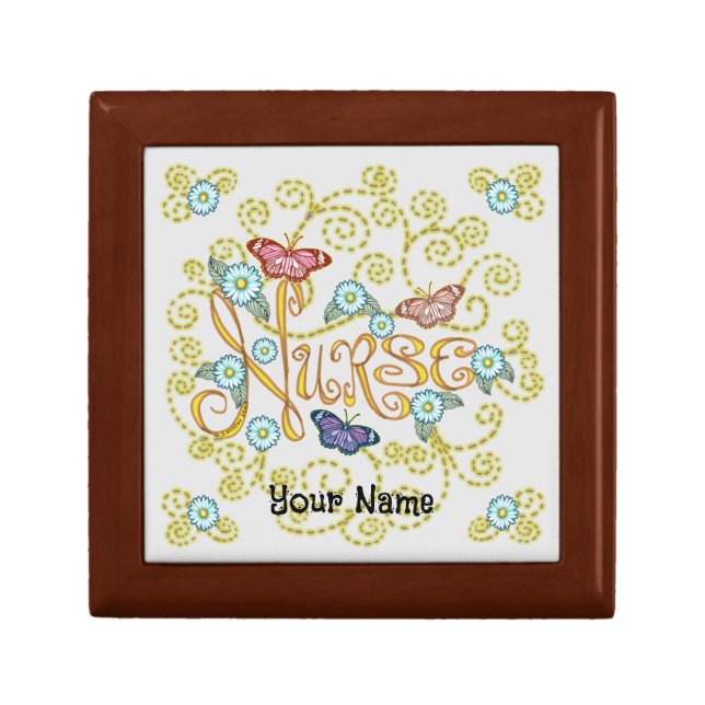 Butterfly custom Nurse  gift box (Front)