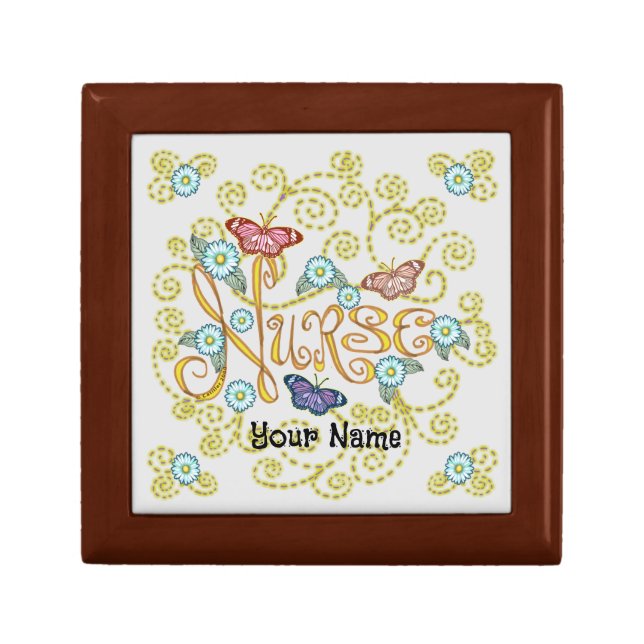 Butterfly custom Nurse gift box  (Front)