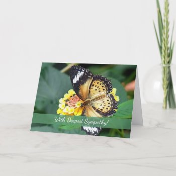Butterfly Custom Sympathy Greeting Card by Koobear at Zazzle