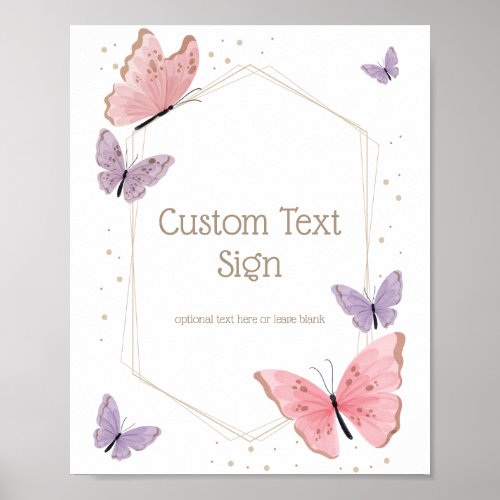 Butterfly Custom Text Sign
