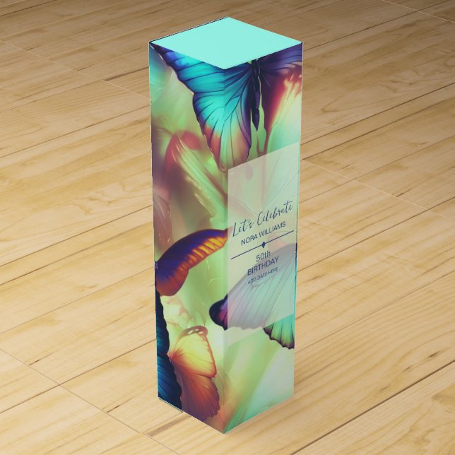 Butterfly custom wine box (Front)
