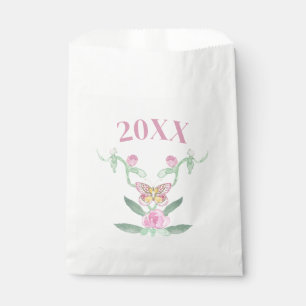 Butterfly Customizabl Graduation Crest Graduation Favor Bag