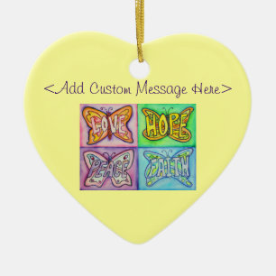 Butterfly Customized Inspirational Charm Ornaments