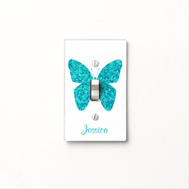 Butterfly Cute Personalized Name Light Switch Cover (In Situ)