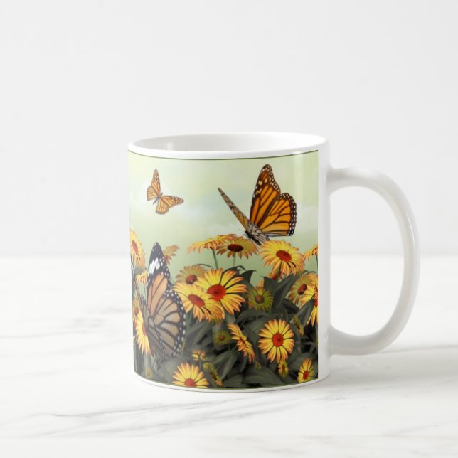 Butterfly Daisy Coffee Mug (Right)