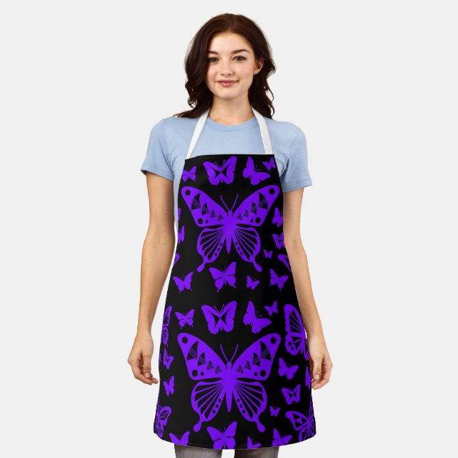 Butterfly Dance in Purple Apron (Worn)