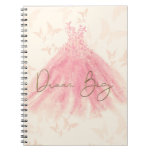 Butterfly Dance Peach Sparkle Dress Dream Big Notebook
