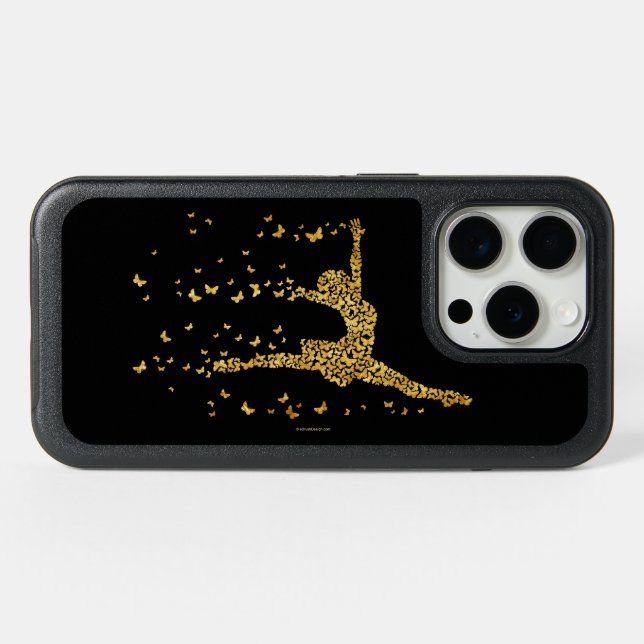 Butterfly Dancer (gold) OtterBox iPhone Case (Back Horizontal)