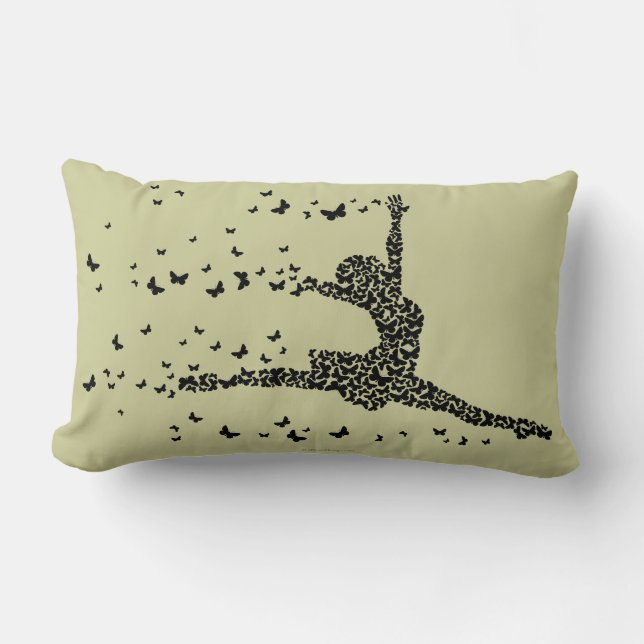 Butterfly Dancer Lumbar Pillow (Front)