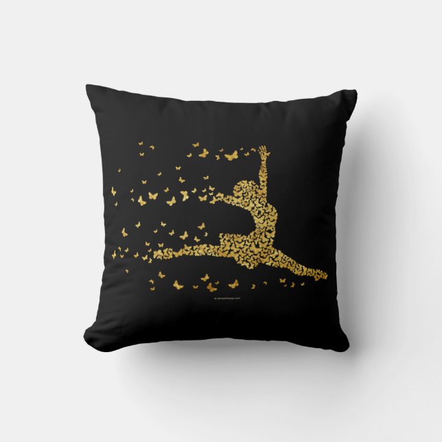 Butterfly Dancer Throw Pillow (Front)