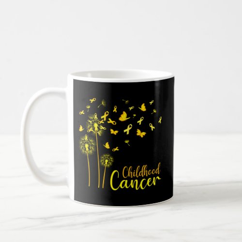 Butterfly Dandelion Childhood Cancer Awareness Flo Coffee Mug