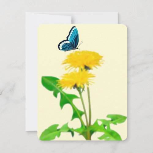 Butterfly Dandelion Note Card