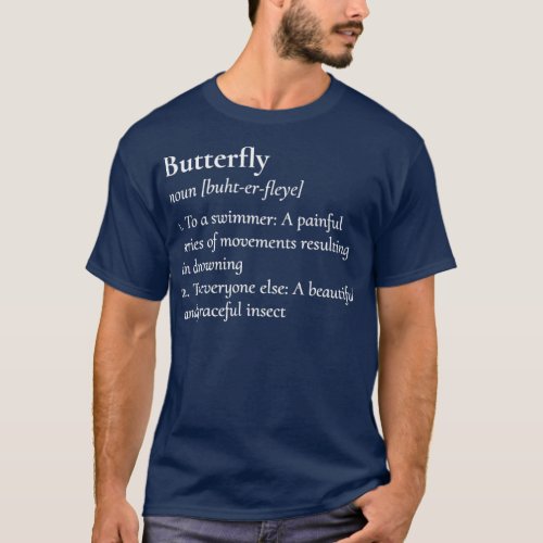 Butterfly Definition  Swimming Design  T_Shirt