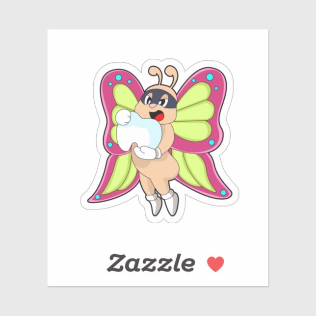 Butterfly Dentist Teeth Sticker (Sheet)