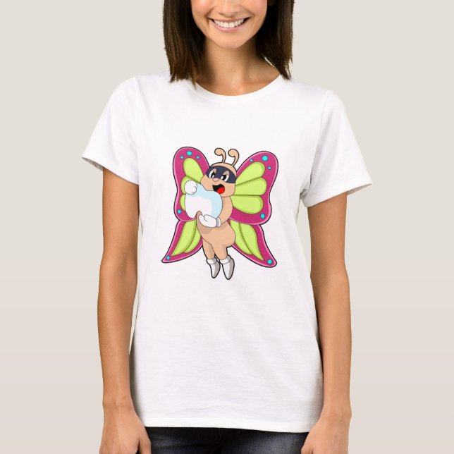 Butterfly Dentist Teeth T-Shirt (Front)