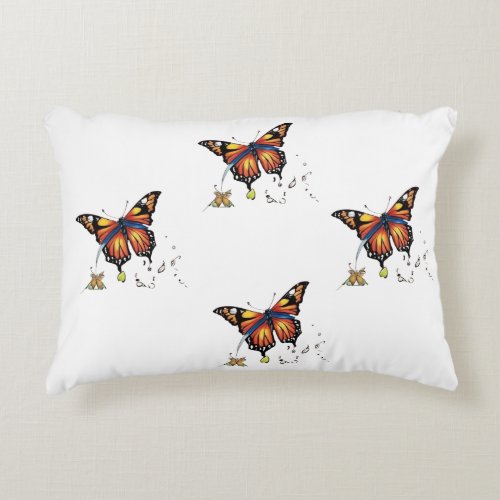 Butterfly Design Accent Pillow 