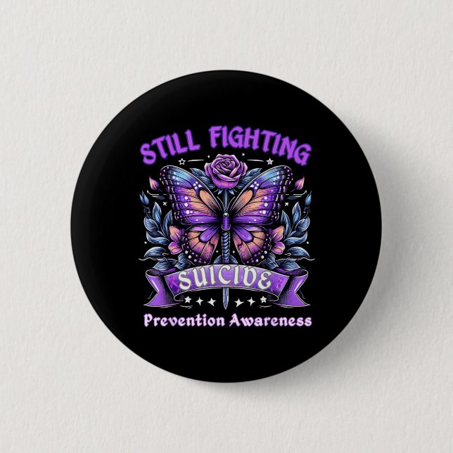Butterfly Design Button (Front)