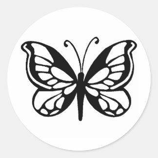 butterfly design classic round sticker