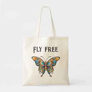 Butterfly design fabric bag