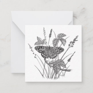 Butterfly Design Flat Note Card