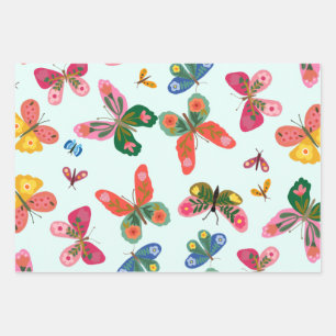 butterfly design planner book wrapping paper sheets