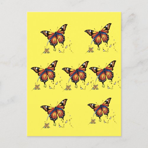Butterfly Design Postcard