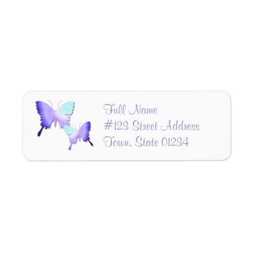 Butterfly Design Return Address Mailing Label