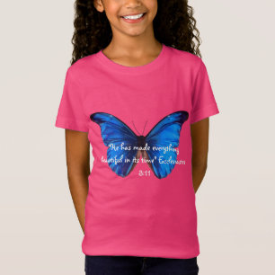 Butterfly design with Ecclesiastes bible verse T-Shirt