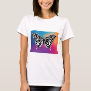 Butterfly Design with Sunset Colors T-Shirt