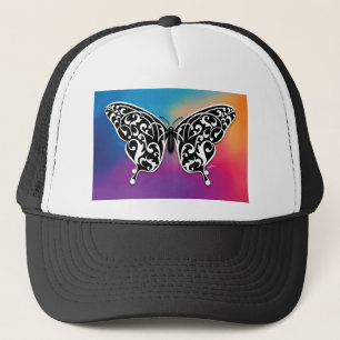 Butterfly Design with Sunset Colors Trucker Hat