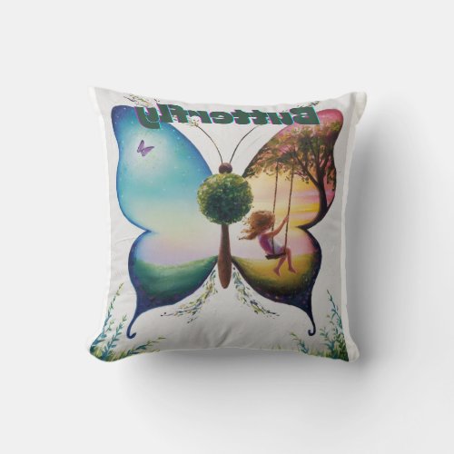 Butterfly designs  throw pillow