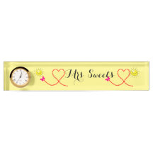 Butterfly desk name plate