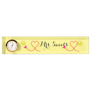 Butterfly desk name plate
