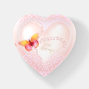 Butterfly Diamond Pink Paperweight