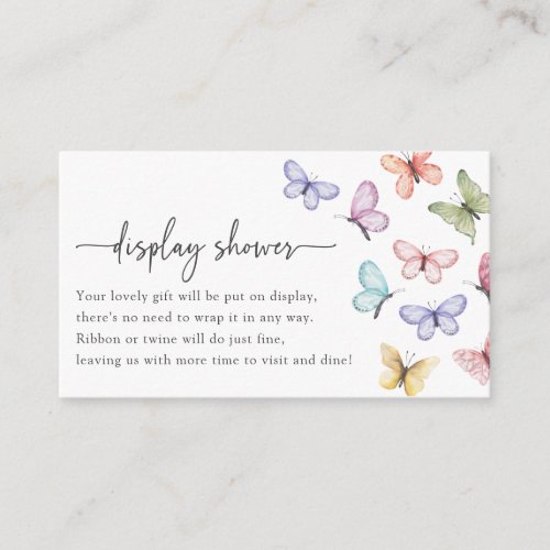Butterfly Display Shower Card