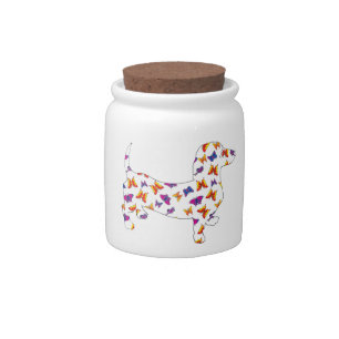 Butterfly Doxie Dachshund Candy Jar