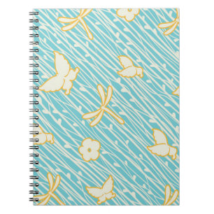 Butterfly Dragonfly Spiral Notebook