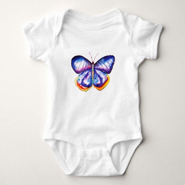 Butterfly Drawing Baby Jersey Bodysuit (Front)