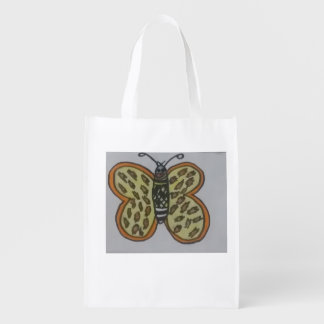 butterfly drawing grocery bag