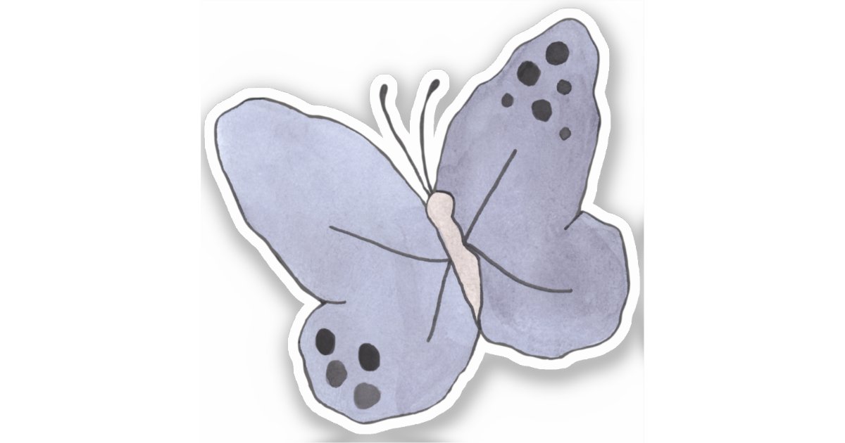 Butterfly Drawing Sticker Zazzle